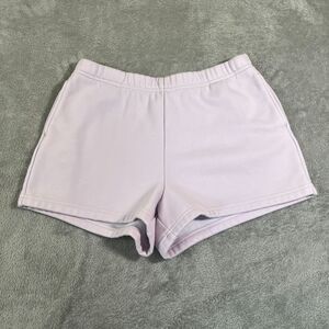 Fabletics Womens Go To Slim Sweatshorts‎ Medium Icy Lavender High-Waisted Lounge